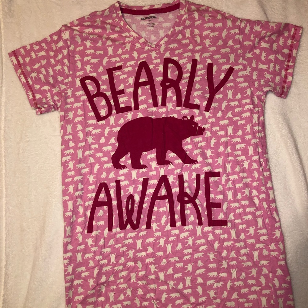 Pink “Bearly Awake” PJ Gown